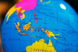 A map of Indonesia and Malaysia